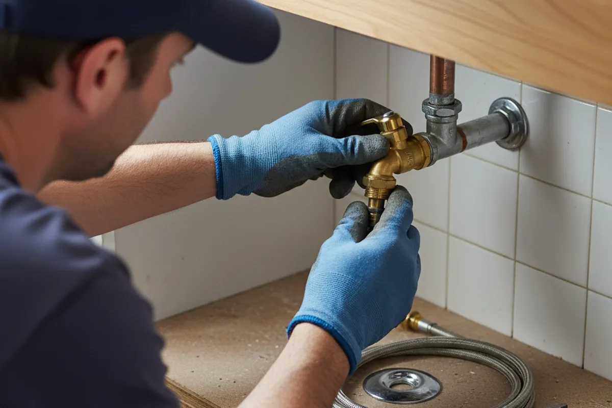 Shutoff valve and fitting work during Faucet and Fixture Repair in Imler